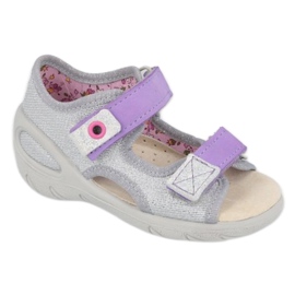Befado children's shoes 065X144 purple silver grey 1