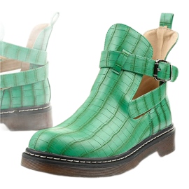 Green boots with a Nilld buckle 1