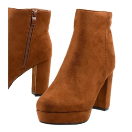 Camel ankle boots on the Neadarea post brown 1