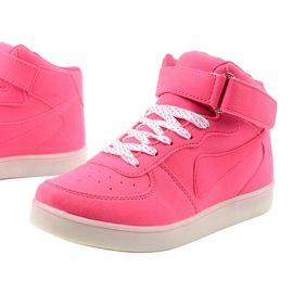 Sabana pink glowing high sneakers 1
