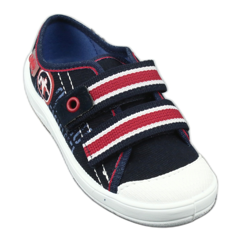 Boy's slippers Befado 672x058 white red navy blue 2