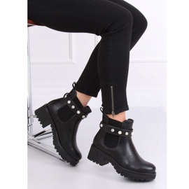 Black Chelsea boots with thick soles 8039-GA Black 1
