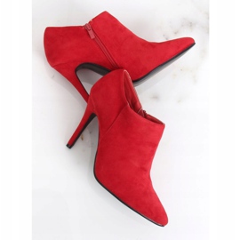 Red suede shoes on a stiletto heel TX-1850 Red 2