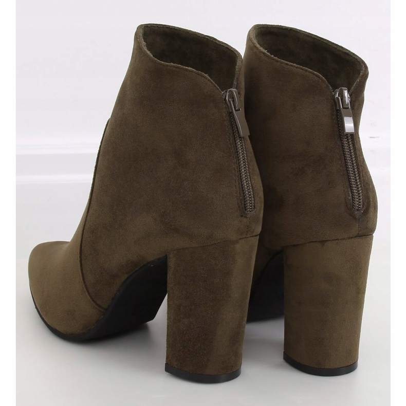 Green high-heeled boots TX-1802 Dk Green 1