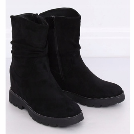 Black Boots on a hidden wedge heel 7978-KA Black 1