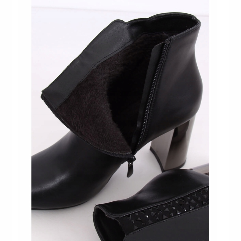 Black high-heeled boots 7673-GA Black 2