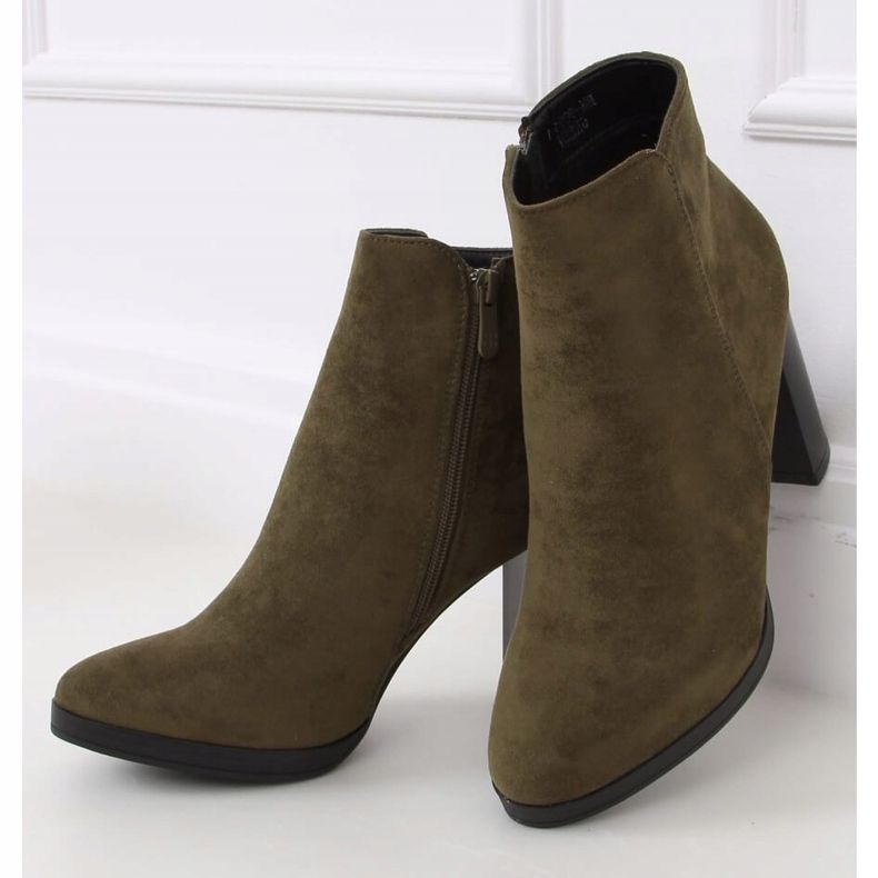 Green high-heeled boots BM-9091-1 Green 1