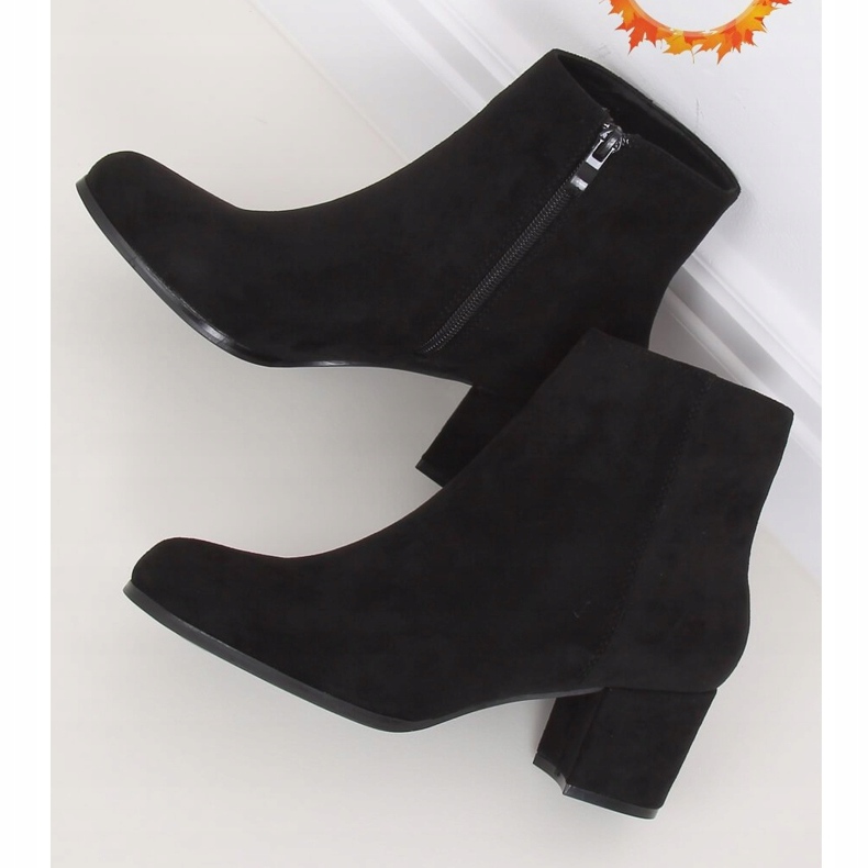Black Low-heeled boots L7196A Black 1
