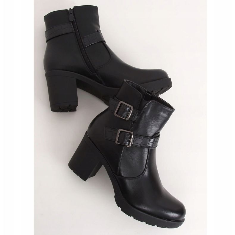 Black boots with wide heels 168-209 Black 1