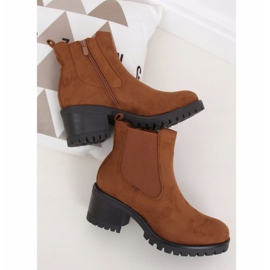 Chelsea boots high heels camel 4935 Camel brown 1