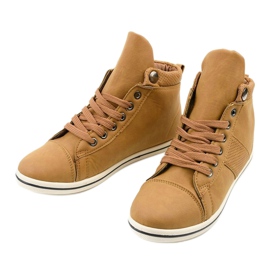 Classic brown high-top women's sneakers BK-08 2