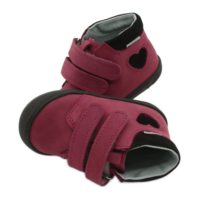 Velcro shoes heart Mazurek 1341 claret / black red 4 Velcro shoes heart Mazurek 1341 claret / black red 4