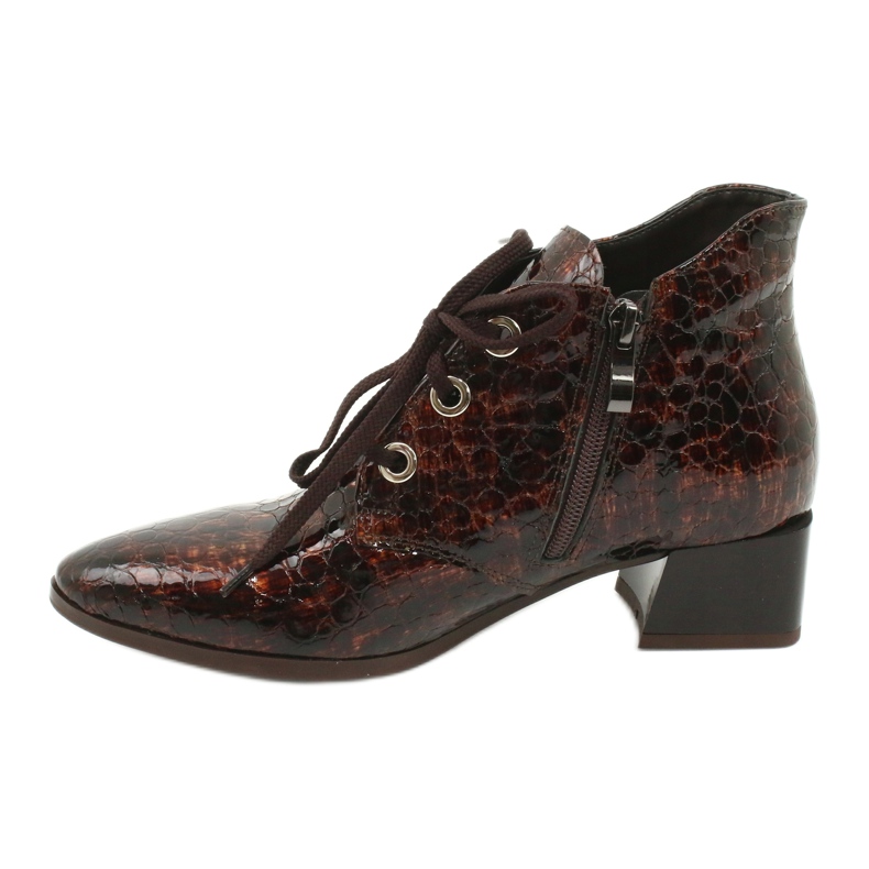 Gamis Lacquered snakeskin boots 4055 brown 1