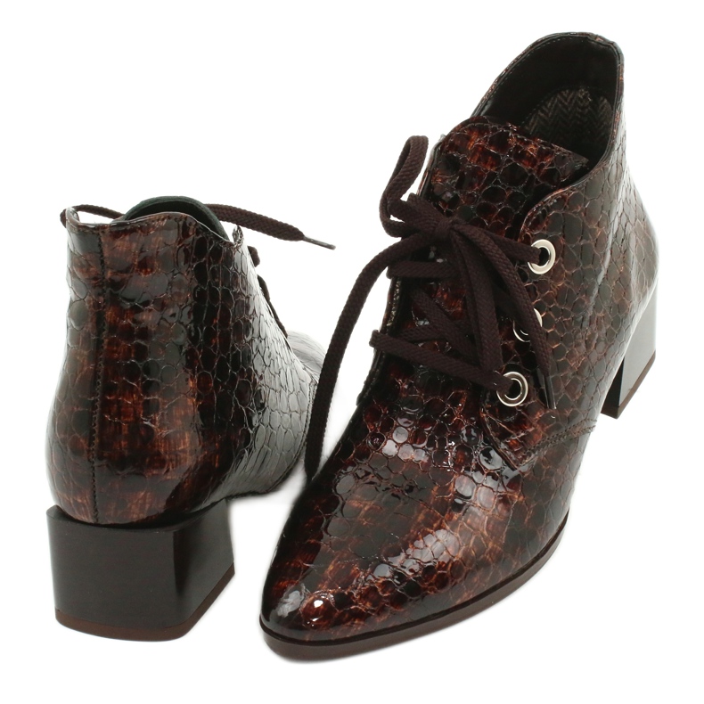 Gamis Lacquered snakeskin boots 4055 brown 3