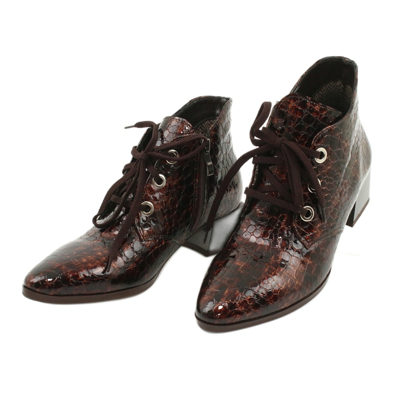 Gamis Lacquered snakeskin boots 4055 brown 2