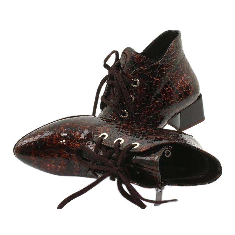 Gamis Lacquered snakeskin boots 4055 brown 4
