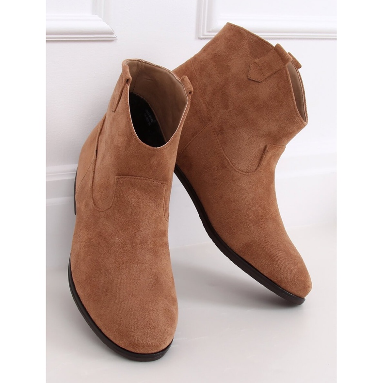 Flat beige cowboy boots TX-1876 1