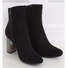Black metallic heel boots 7661-GA Black 2