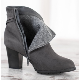 Goodin Gray boots with a decorative belt grey 1