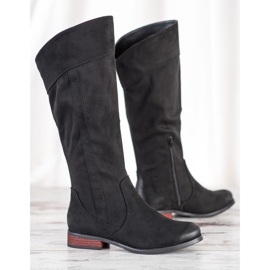 Goodin Suede Boots Above The Knee black 1 Goodin Suede Boots Above The Knee black 1