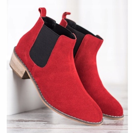 Goodin Leather Chelsea boots red 1