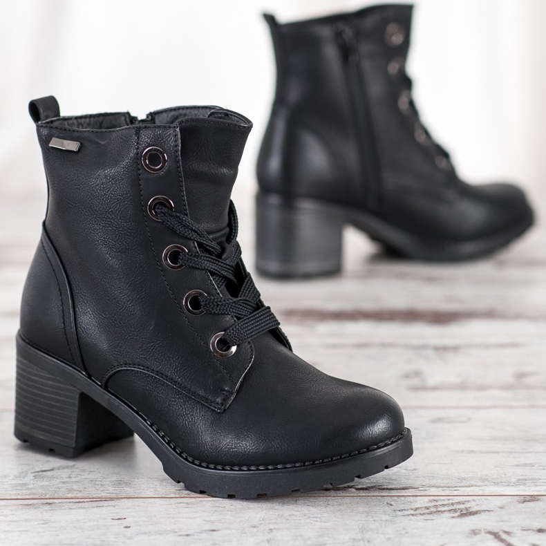 Goodin Comfortable Lace Up Boots black 1