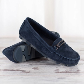 Filippo Leather loafers navy blue blue 2