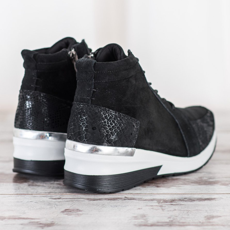 Filippo Lace-up Leather Booties black 1