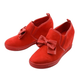 Red sneakers with a Tifi bow 2