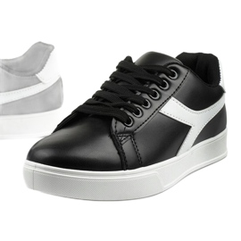 Stylish black women's sneakers LV99P-1 white 1 Stylish black women's sneakers LV99P-1 white 1