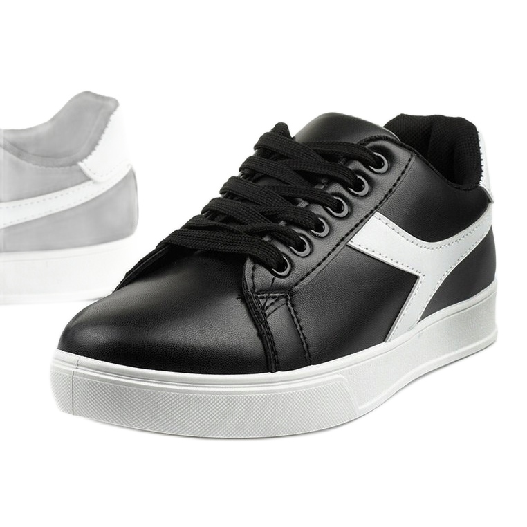 Stylish black women's sneakers LV99P-1 white 1 Stylish black women's sneakers LV99P-1 white 1