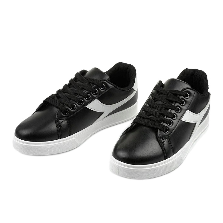 Stylish black women's sneakers LV99P-1 white 2 Stylish black women's sneakers LV99P-1 white 2