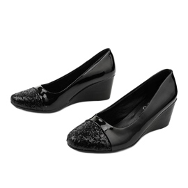 Black wedge pumps KLS-28 1
