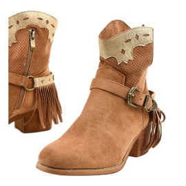 Generational brown suede ankle boots on the post 1
