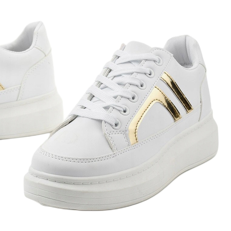 First white sneakers golden 1 First white sneakers golden 1