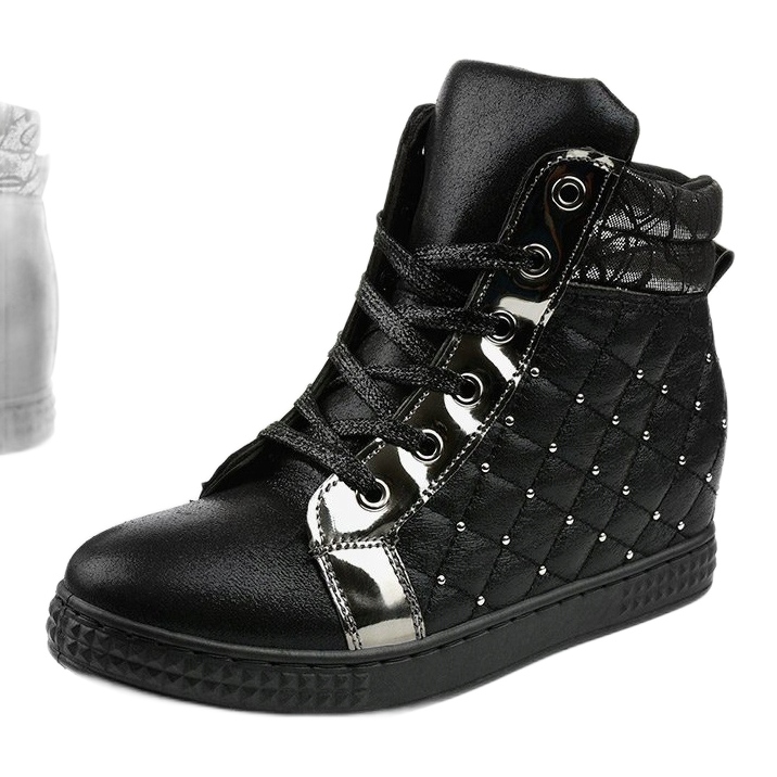 Black sneakers on the wedge R468-2 1