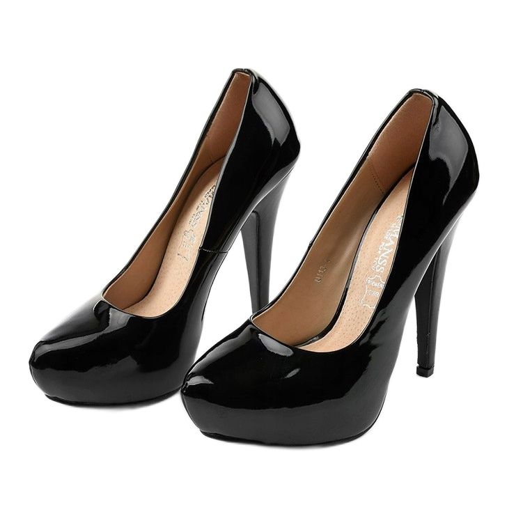 Black high lacquered heels from Assala 1