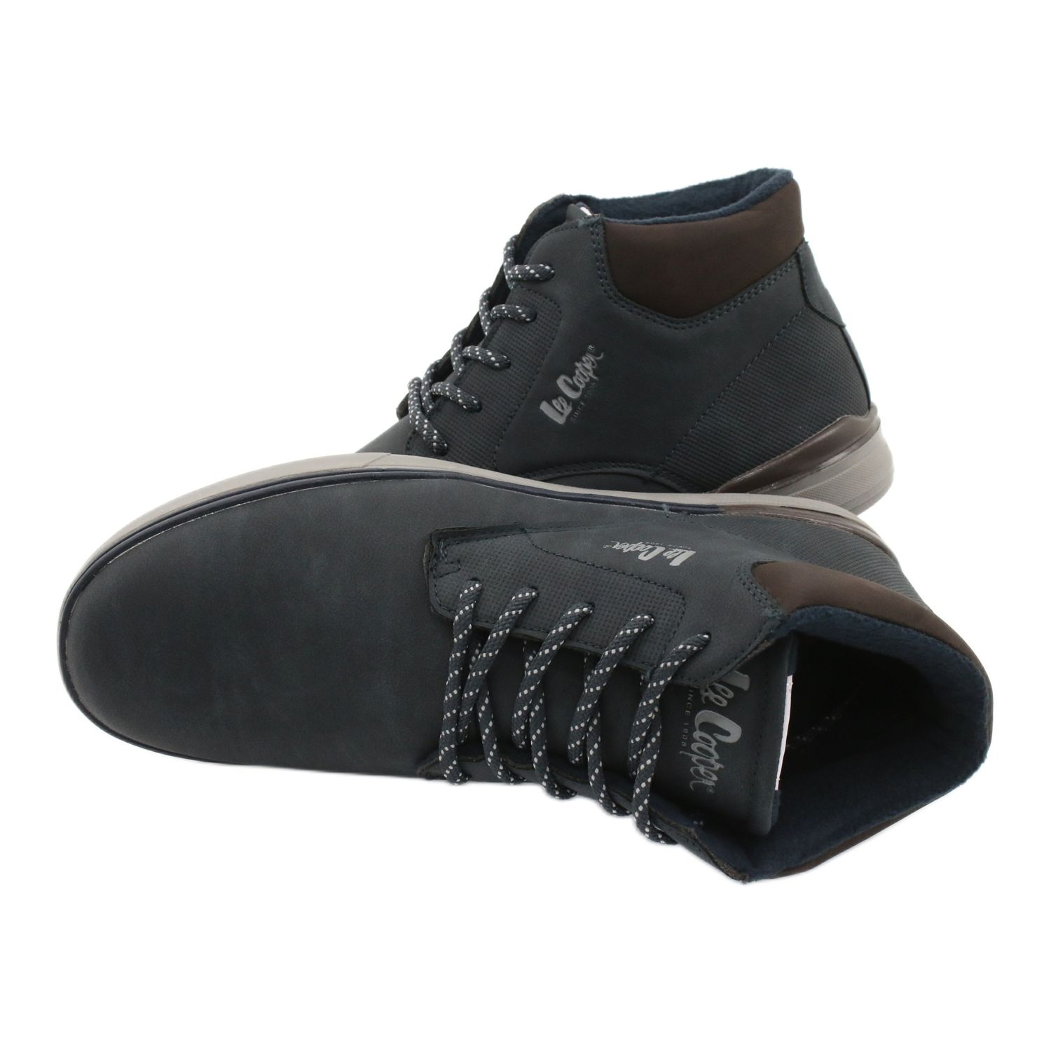 lee cooper men's leather sneakers