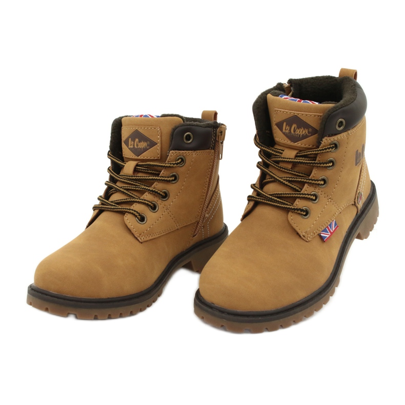 Lee Cooper KID CAMEL Trappers tied with a zipper yellow 2