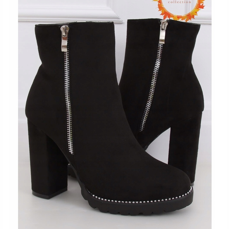 Black high-heeled boots BM287 Black 2