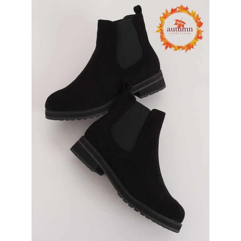 Black Chelsea boots for women F-3799 Black 1