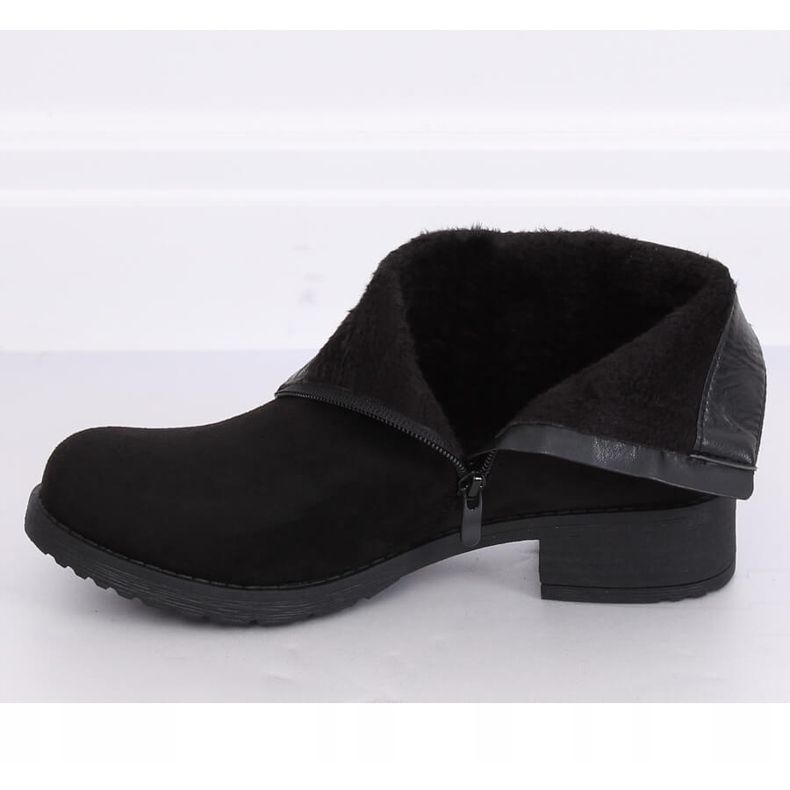 Black Suede women's boots black 1210D-PA Black 1