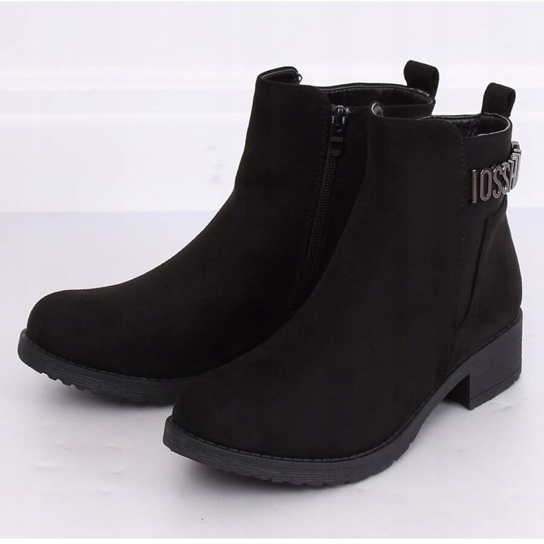 Black Suede women's boots black 1210D-PA Black 2