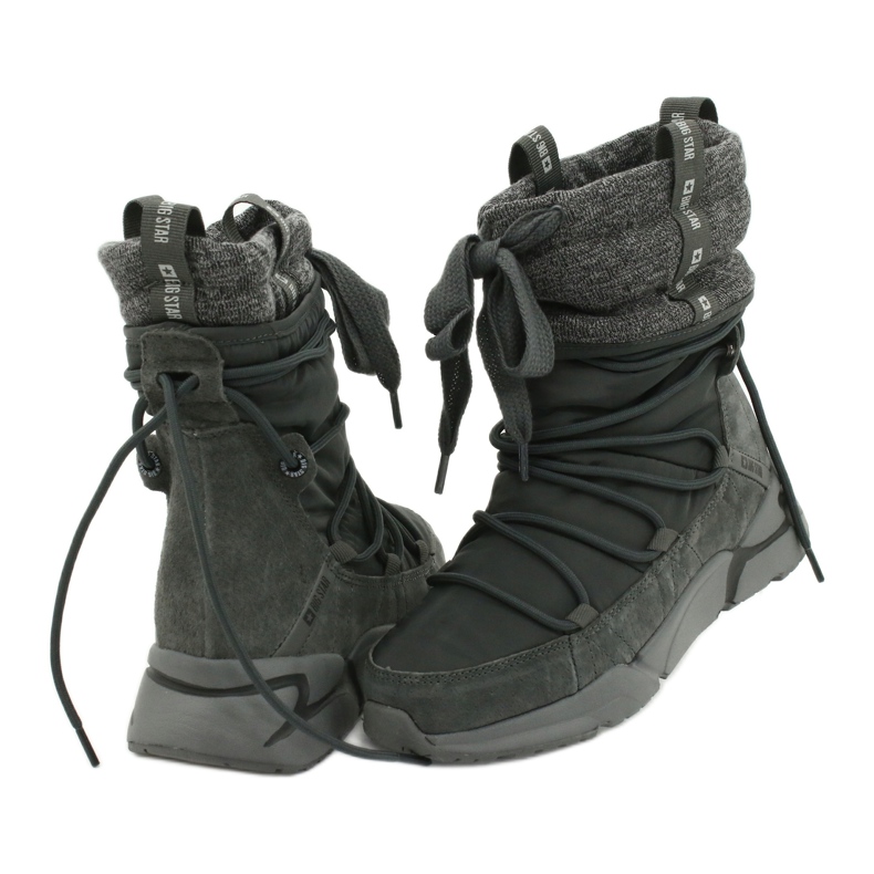 Big Star Sport Snow Boots On Fur grey 3