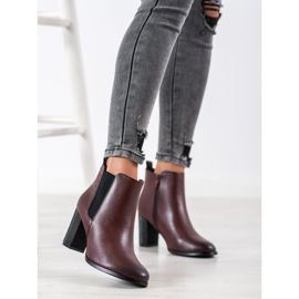 SHELOVET Boots With Decorative Heel brown 1