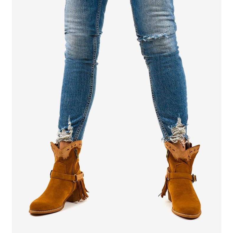 Generational brown suede ankle boots on the post 1