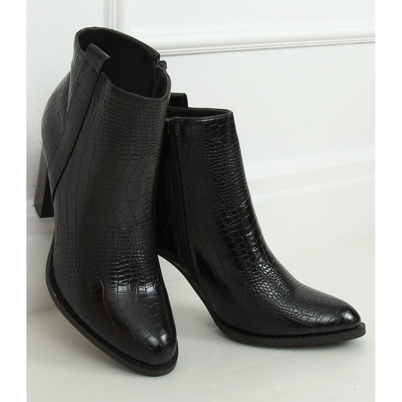 Black Snakeskin high heels UK10 Black 1