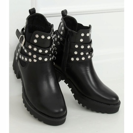 Black Boots with studs black NC1081 Black 1