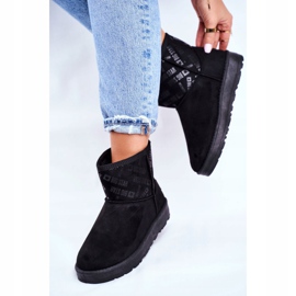 Women's Black Warm Snow Boots Big Star GG274556 2