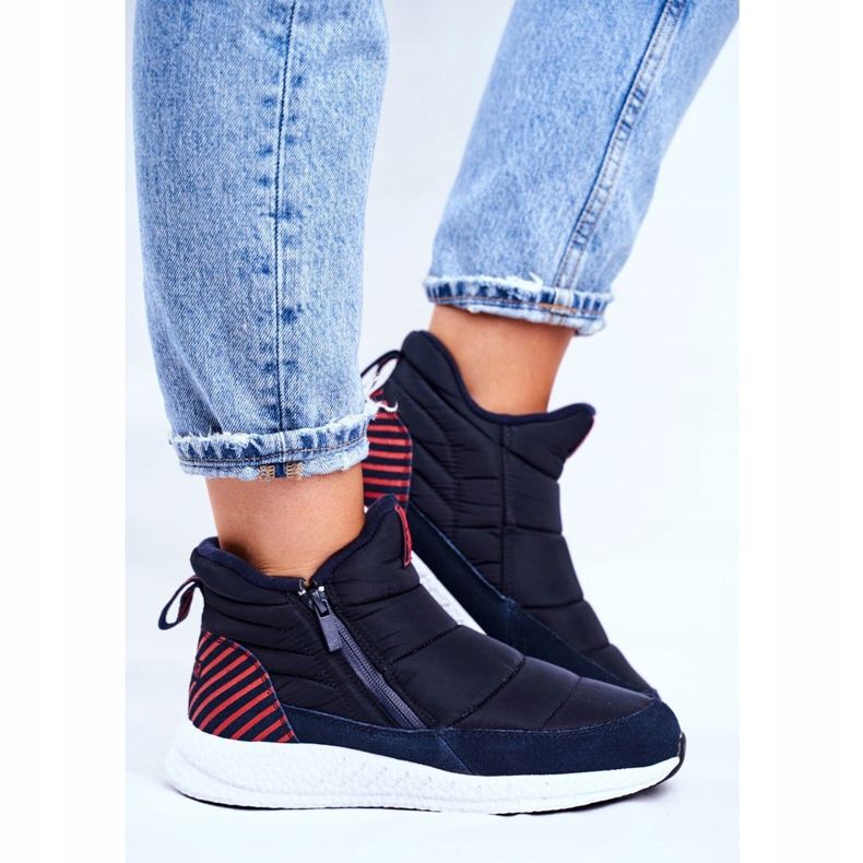 Women's youth snow boots Big Star Navy Blue GG274471 2